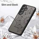 XIZYO for Samsung Galaxy S23 Case, Floral Rose Cute Phone Case for Women Girls Aesthetic Pattern Print Slim TPU Bumper Shockproof Protective Cover for S23, Black