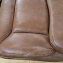 Serta Fairbanks Big & Tall Executive Office Chair, Ergonomic Comfy High-Back ComputerChairs with Lumbar Support, Semi-Plush Seat Cushion, Padded Armrests, Nylon Swivel Base, Bonded Leather, Cognac (350lbs)