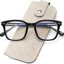 Madison Avenue Retro Square Blue Light Glasses for Women and Men, TR90 Blue Light Blocking Computer Glasses