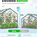 Quictent Mini Greenhouse, Portable Quick-Setup Small Tabletop Waterproof UV Protected PVC Cover Shelter for Outdoors/Indoors W/ Raised Base for Garden Plant Seed Starting, 71"x36"x36" Clear
