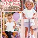 Toddler Girls' Cotton Shirts | Summer, Cute, Ruffle, Short Sleeve for Baby Girl, Crew Neck, Daily Wear, School Uniform, Family Gatherings, Family Photos