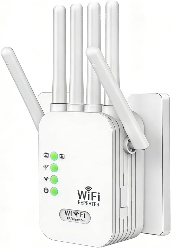 2026 WiFi Extender Signal Booster for Home,Long Range WiFi Booster and Signal Amplifier w/Ethernet Port,9800sq.ft Wireless Internet Repeater,1200M WiFi Router Extender Support 99% Devices,1-Tap Setup