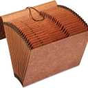 Pendaflex Heavy Duty Expanding File with Extra-Thick Cover, Tyvek Reinforced Edges, 21 Pockets, AZ Tabs, Elastic Cord Closure, Letter Size (R117ALHD),Brown