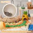 6inch Wall-Mount Silent Hamster Wheel, Wooden Small Animal Exercise Wheel with Removable & Washable Track for Gerbil, Mouse, Syrian Hamster6in