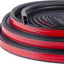 52.4Ft Universal Self Adhesive Weather Seal Strip for Auto, 51/ 100 x 1/ 5 Inch Thick, Car Door & Window Weatherstrip with Engine Cover (2 Rolls, 26.2 Ft Each)
