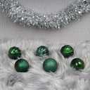 Christmas Ball Ornaments for Christmas Tree - Shatterproof Hanging Decorative Baubles Set for Xmas Tree (60mm/2.36", Dark Green)
