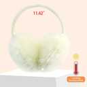 FSTEOE Winter Ear Muffs Women Warm Earmuff Girls Ear Warmers Soft Plush Outdoor Adjustable Ear Cover (White)