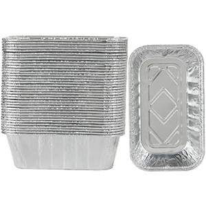 Waytiffer 30 Pack 1Lb mini Loaf Pans Heavy Duty Disposable Aluminum Foil Bread Tins Standard Size - 6" X 3.5" X 2.5" Oven Safe Sturdy Small Bread Tin Pans-1 Pound Loaf Pans