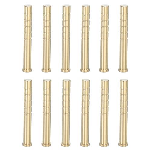 PATIKIL 150 Grain Archery Arrow Brass Insert, 12 Packs Insert Screw Copper Brass Arrow for .244/6.2mm Carbon Arrows