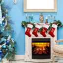 20 Inches Monogrammed Christmas Stockings with Letters,Super Soft Christmas Stockings Large Monogram Stockings Red Letter Stockings for Christmas Holiday Xmas Gift