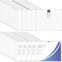 Eaasty 100 Pcs Clear Name Badge Holder with Clip ID Tags Holders for Badges PVC Waterproof Horizontal Name Badges with Clips for Teacher Office Employee 2.25 x 3.5 Inch