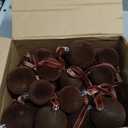 40 Pcs Dark Brown Velvet Christmas Balls Flocked Christmas Tree Hanging Ornaments Neutral Shatterproof Plastic Velvet Ball for Xmas Tree Decor