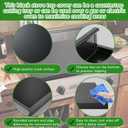 Gas Stove Cover Board, Resistance to Heat Range Covers for Gas Stove, Large Black Stove Top Covers (L30 x W22'' xH2.75'') with Anti-slip Silicone Feet, Anti-collision Corner Guards