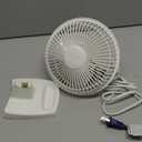 Lasko Personal Table Fan with Storage Tray, 2 Quiet Speeds, Tilt-Back Fan Head for Home Office, Bedroom, 6", White, 2002W