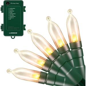 Christmas Lights with Timer Battery Operated String Lights 100 LED 8 Modes String Lights Clear Mini Light Set for Wedding Party Home Garden Wreath, Waterproof, Warm White