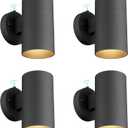 Ken & Ricky 4 Pack Dusk to Dawn Outdoor Wall Lighting, Black Porch Light, Modern Outdoor Wall Sconce with Photocell Sensor, Farmhouse Porch & Patio Lights -4 Pack