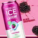 Sparkling Ice Caffeine Black Raspberry Sparkling Water with Caffeine, Zero Sugar, with Antioxidants and Vitamins,16 fl oz Cans (Pack Of 12) (EXP 04/10/27)
