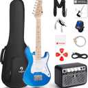 Vangoa 30 Inch Kids Electric Guitar Starter Kit with Amp - Blue