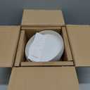 getstar 7.5" Ceramic Pasta Bowls Set of 4, Deep Stoneware Salad Plates Pasta Plates Shallow Bowls for Serving Soup Dinner, Microwave & Dishwasher Safe, Textured Stripes & Speckled White