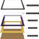 GMFrames 11x14 Wood Diploma Frame with Purple Mat or Display 14x17 Certificates without Mat,UV Protection Acrylic,Deep Brown Finish with Gold Trim