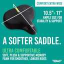 BW Comfort Bike Seat  Soft and Plush Memory Foam Bicycle Saddle (Extra Wide)