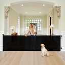 34'' Tall 122'' Extra Wide Retractable Baby Gates (Black)