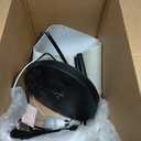 Dimmable Floor Lamp, Arc Floor Lamp with Dimmer, Black Standing Lamp with Adjustable Hanging Shade, Over Couch Tall Reading Light, Modern Pole Lamp for Living Room Bedroom, 9W LED Bulb Included