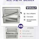 Brushed Nickel Recessed Toilet Paper Holder, Contemporary Hotel Style Pivoting in Wall Toilet Paper Holder - Recessed Toilet Tissue Holder, Regular Roll