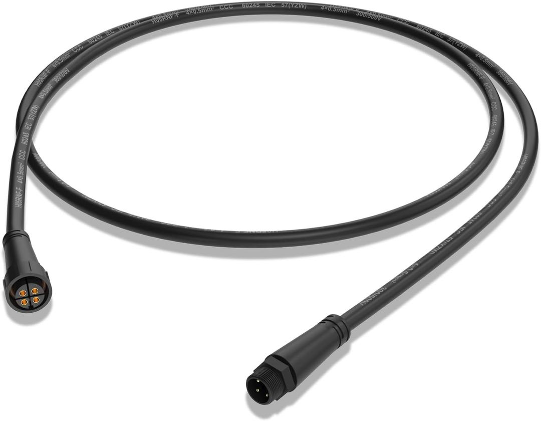 AGLEX 6.6FT Waterproof Extension Cable 4 Pin for M Series LED Grow Light (M12)