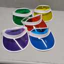 Yuanhe Clear Sun Visor Plastic Casino Dealer Poker Visors Beach Sunhat for Women UV Protection 5PCS (One Size, Multicolor)