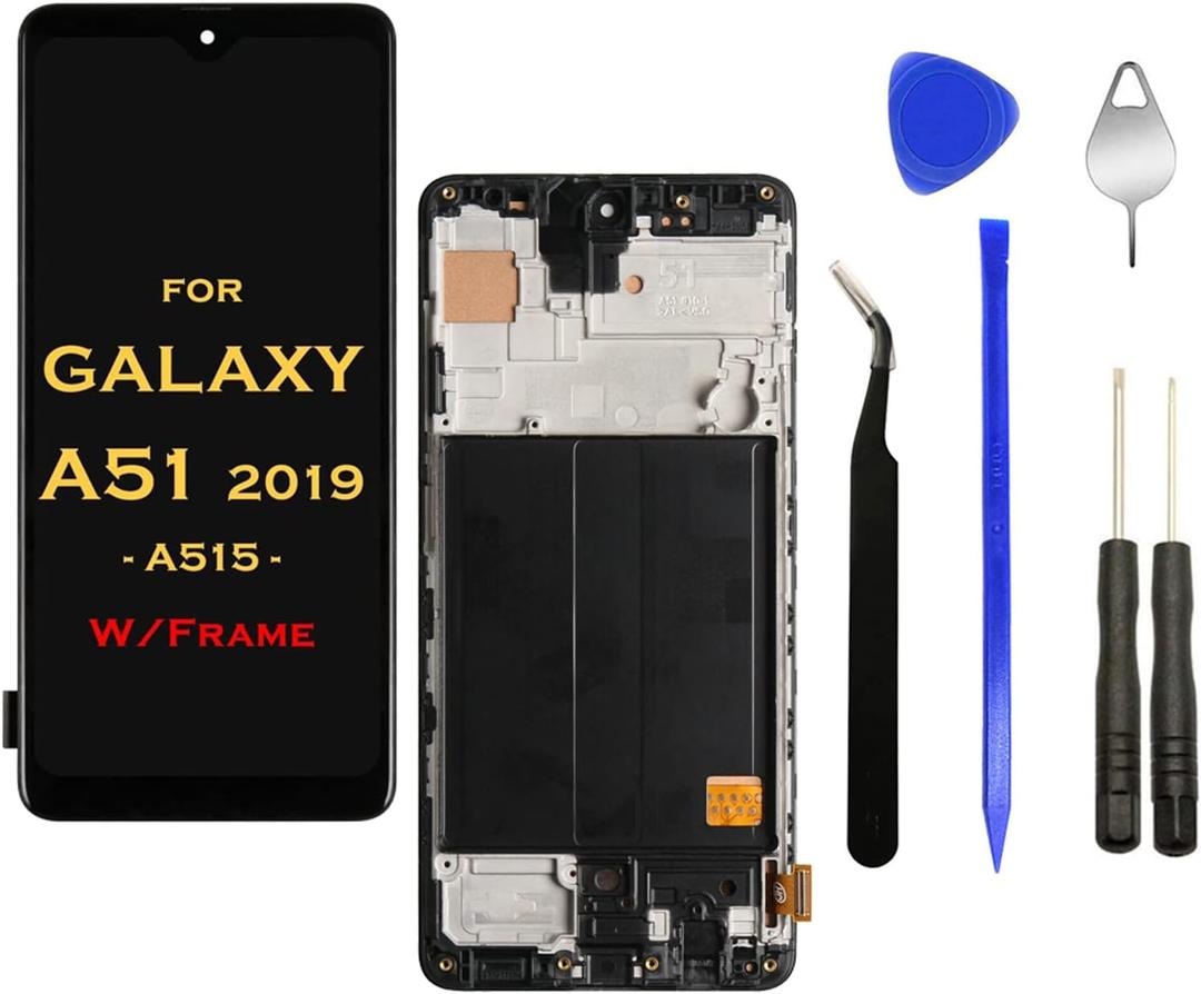 Eaglewireless LCD Display Screen with Front Touch Screen Digitizer Pre-Installed Assembly for Samsung Galaxy A51 4G A515 A515U A515F A515F/DS A515F/DSN T SM-A515F/DSM SM-A515F/N (Not for A51 5G)