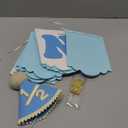 Half Way To One Banner - Half Birthday Decorations for Boys Girls, 6 Months Birthday Decorations With 1/2 Birth-day Hat 1/2 Gold Number Candles And HalfWay To One Banner for Baby Party SupplieBlue