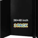 VinTS 2 PCS 36" x 48" Trifold Poster Board,Black Display Tri-fold Cardboard