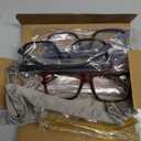 Eyekepper 5 Pack Oversize Reading Glasses Square Large Frame Readers for Men and Women +1.25