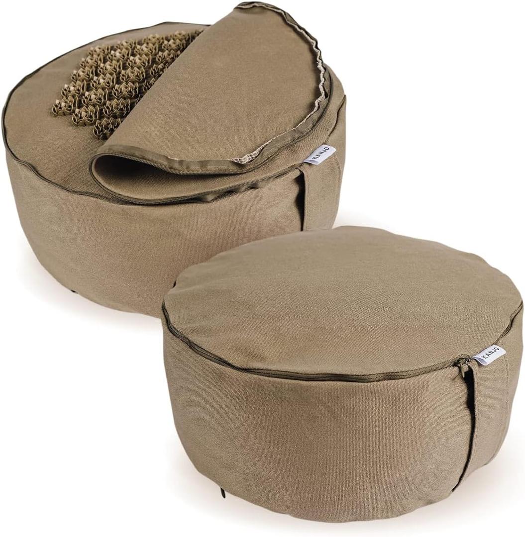 Kanjo Acupressure Pain Relief Cushion for Floor Seating, Elevated Floor Chair for Better Posture and Comfort, Better for Tailbone Support and Back, Upright Cushion Seat Pillow