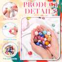 Huquary 270 Pcs Beads for Pens Rhinestone Bubblegum Beads Mixed Crystal Resin Sugar Chunky for Beadable Keychains DIY Craft Jewelry Making Supplies