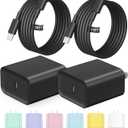 iPhone 17 16 Charger Fast Charging [ETL Safety Certified] 20W 2Pack USB C Charger Block Type C Chargers with 10FT Type C Cable for iPhone Air/17/17 Pro/17 Pro Max/16/16 Plus/16 Max/15/15 Max(Black)