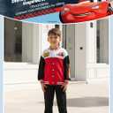 Disney Marvel Spider Man Bomber Jacket Toy Story Cars Mcqueen Varsity Cardigan Lightweight Coat Snap Button Sweatshirts 2-13Y (Red)