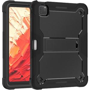 YEMENGHUA Heavy Duty Protection Compatible with iPad Pro 11 2024 Protective Cover Rugged Stand Shockproof Protective Cover Suitable Compatible with iPad Pro 11 2024(Black)
