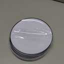 18 Piece Plastic Plates White with Black Edge Dinner Plate Ceramic Kitchen Tray Food Dishes Rice Salad Noodles Bowl Soup Kitchen Cook Tool