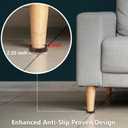 PROPA Non Slip Furniture Coasters - Premium Rubber Pads for Hardwood Floors | Anti Slip Furniture Pads | Floor Protectors and Stoppers | Secure and Unscathed Floors | Set of 4 (2-Brown-4pcs)