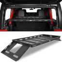 Hooke Road Rear Trunk Cargo Rack Basket Tray for 2007-2026 Jeep Wrangler JK JL 4-Door Hardtops, Sturdy Steel Shelf for Camping Trip Gear