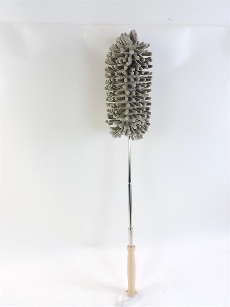Telescopic Ceiling Fan Duster with Removable Chenille Fabric Grey