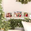 Egofine 5x7 Acrylic Frames 6 Pack, 20mm Thicker Frameless Clear Picture Frames, Double Sided Magnetic Picture Frames, Free Standing Desktop Display