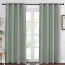 NICETOWN Blackout Sage Green Curtain 84 inch Length for Bedroom - Thermal Insulated Grommet Room Darkening Window Drape Sound Dampening for Living Room, W52 x L84, 1 Panel
