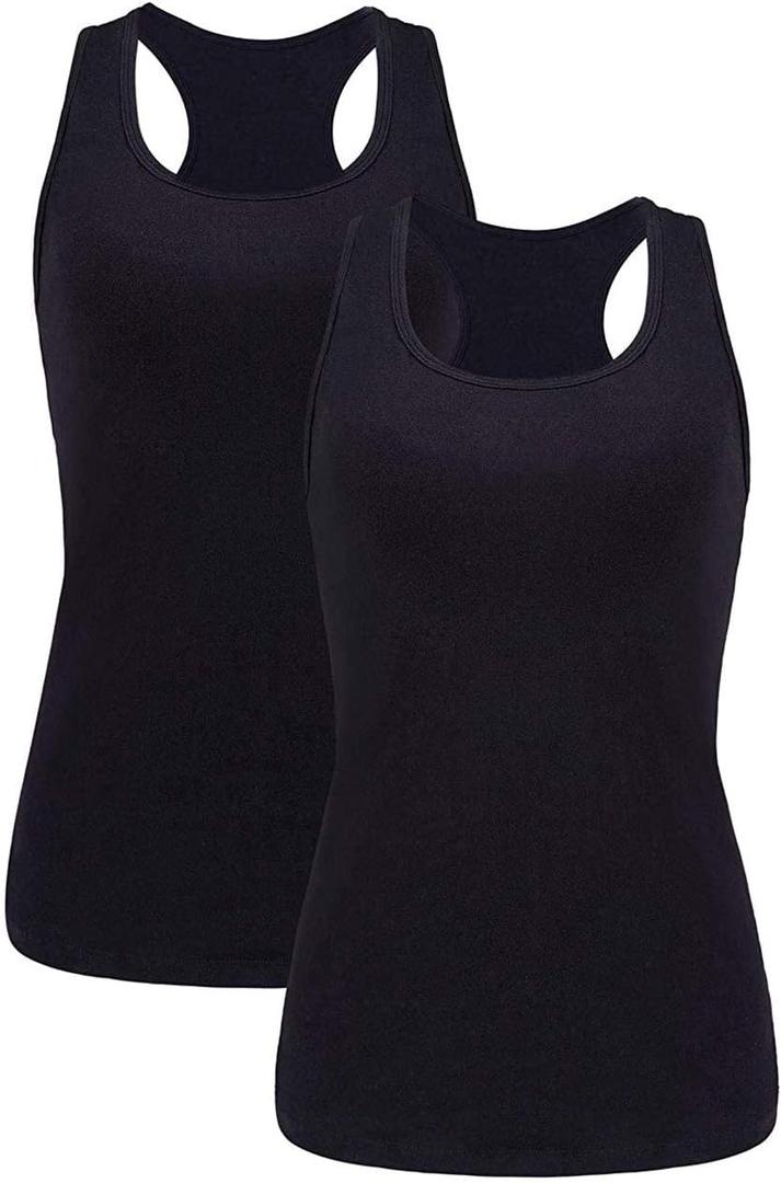 beautyin Women Tank Top with Shelf Bra Racerback Workout Yoga Tops Undershirt (Size XX-Large)