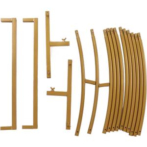 JUOPZKENN Round Backdrop Stand, Stable Circle Balloon Arch Frame, Stable Iron Circle Arch Kit, Stable Enlarged Base Iron Circle Arch Frame for Wedding Party Lawn Decoration Gold