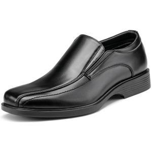 Bruno Marc Men's Square Toe Dress Loafers Shoes Classic Formal Slip Ons Wide Fit Business Formal Office Wedding Church Dail, 10.5W