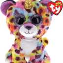 TY 36284 15 cm Giselle Leopard W/Horn-Beanie BOOS, Multicolored, One Size