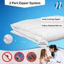 National Allergy Premium 100% Cotton Duvet Comforter Protector - Jumbo Queen Size - 96" x 92" - White - Breathable 300 Thread Count Hypoallergenic Cover - Zippered Encasement - Bedding Linen (Jumbo Queen (96x92))